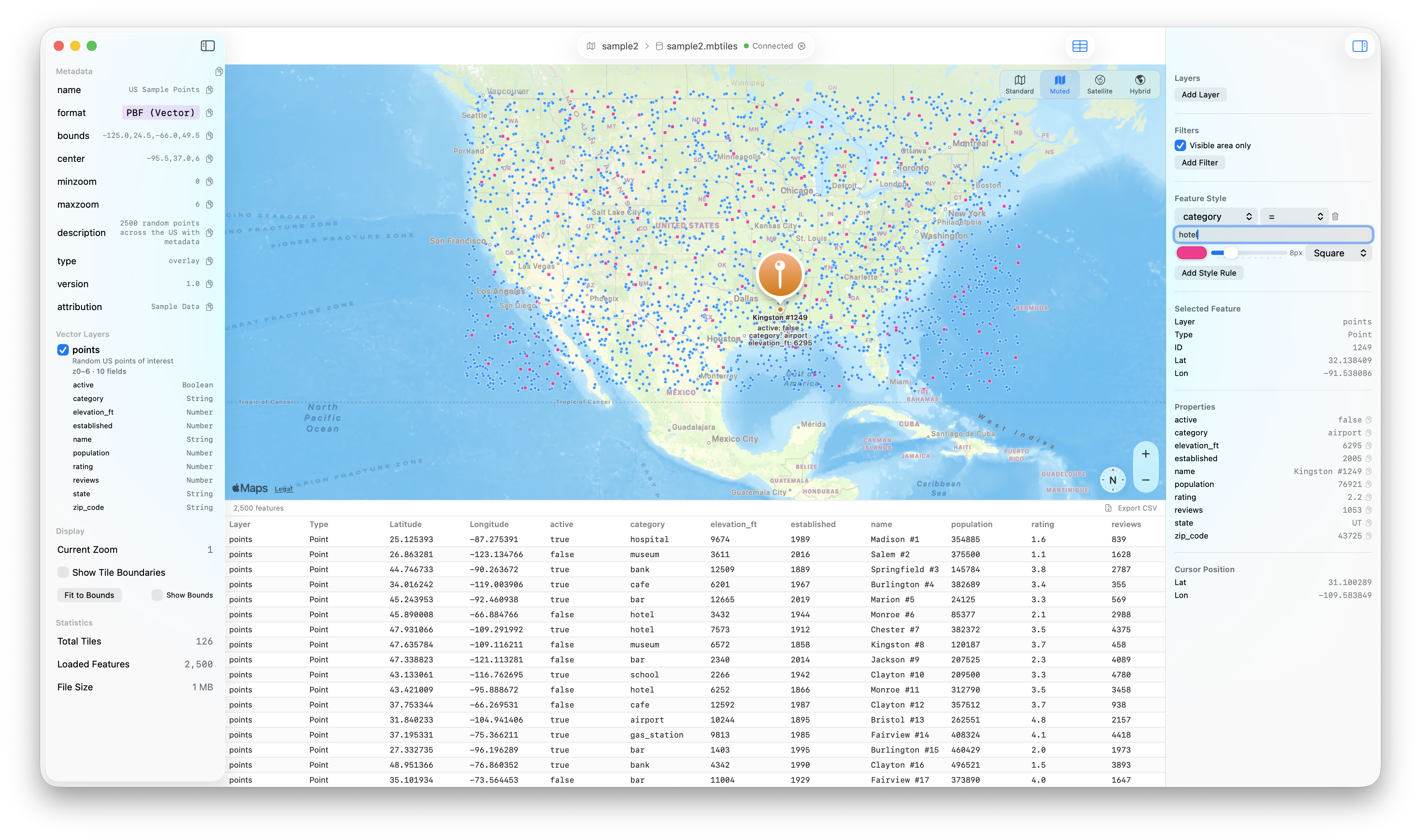 Geospatial data viewer